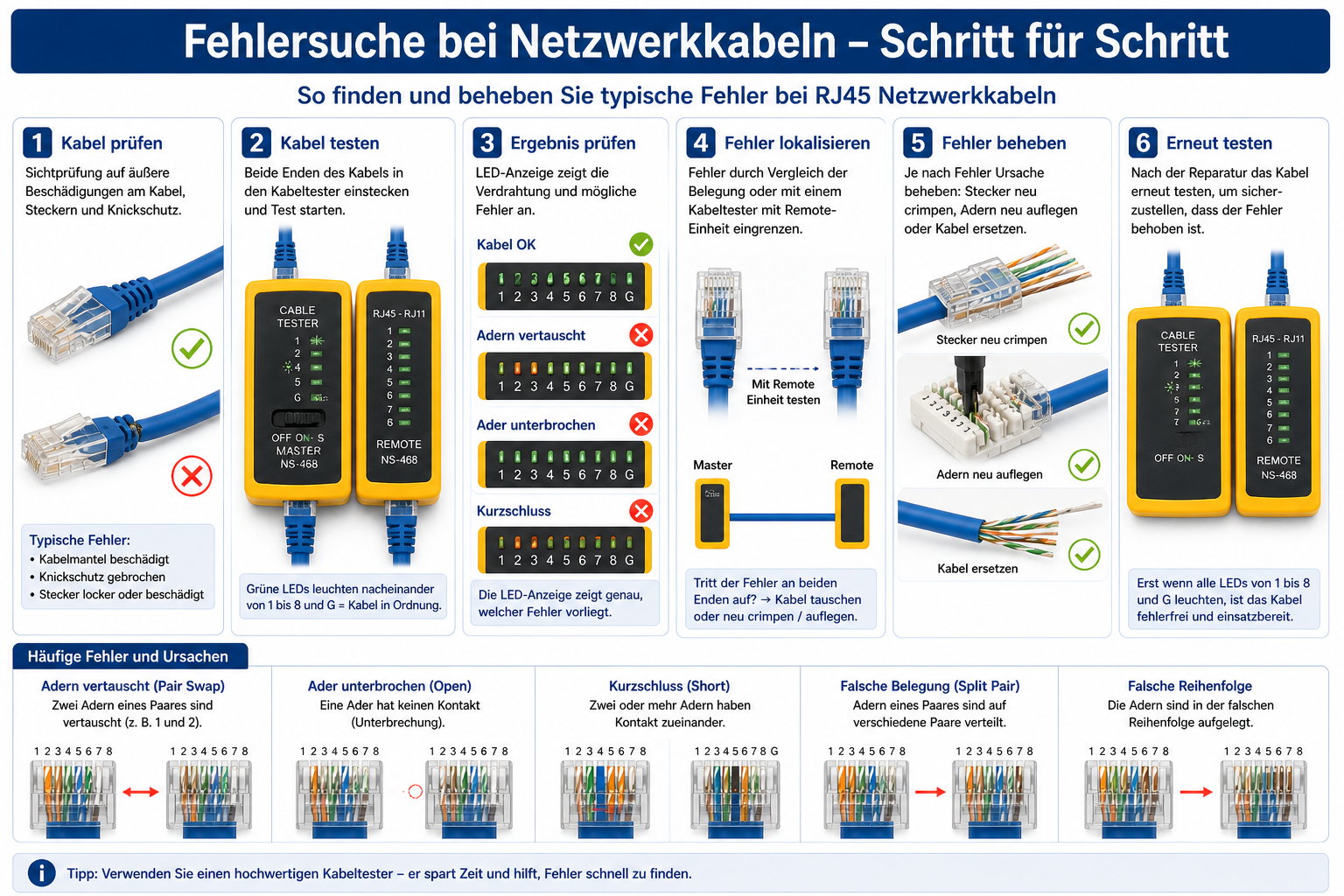 Fehler Netzwerkdose